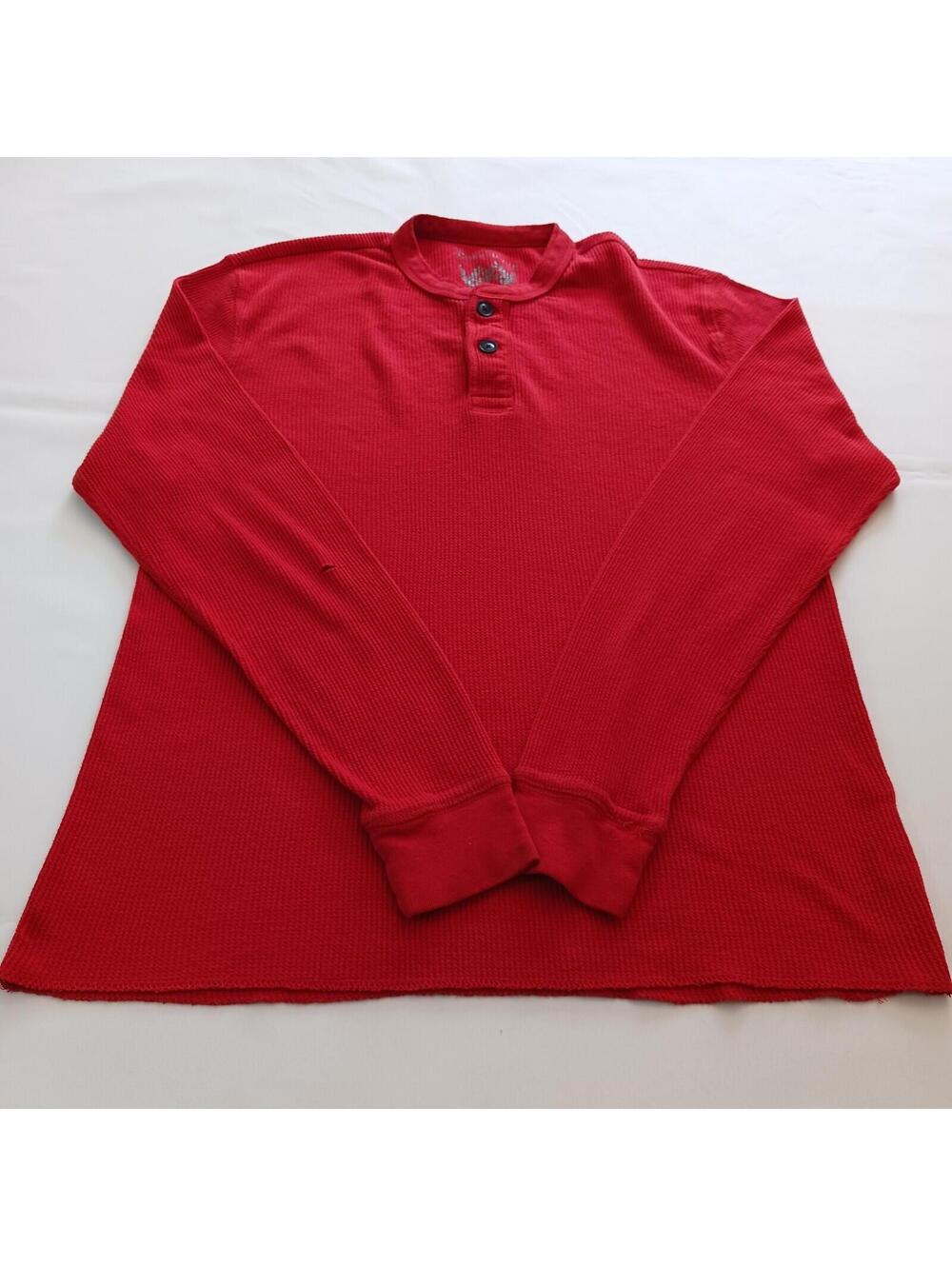 Red Camel Round Neck Men’s L Red Cotton Blend Sweatshirt Long Sleeve RN#31104